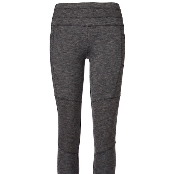 Athleta Pants - Athleta Sz S Excursion Tight Black Heather Ribbed